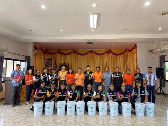องค์การบริหารส่วนตำบลไชยสอ “สนับสนุนทราบกำจัดลูกน้ำยุงลาย”